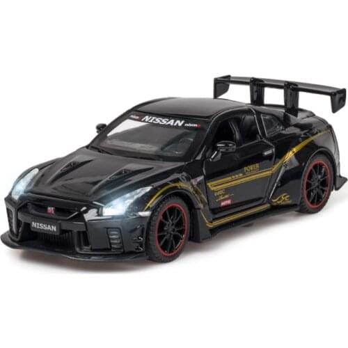 1:32 Simulation GTR R35 Alloy Toy Car Model Decoration Childrens Birthday Gift Boy Christmas New Year Gift Black