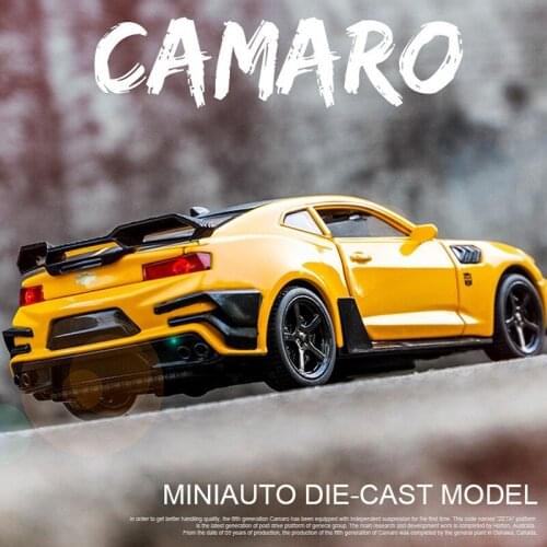 1:32 Camaro Bumblebee Alloy Car Model Metal Car Toys For Boys Diecasts & Toy Vehicles Strong Pullback Diecast Car Model Kids Toy