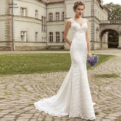 Свадебные платья без рукавов Myhtxyameixue China At AliExpress