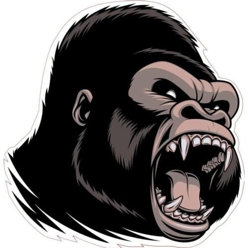 Car Bumper Stickers Decoration Door Body Window Vinyl Stickers Evil Gorilla Car Stickers Colorful Funny Auto Sticker Kk15*15cm