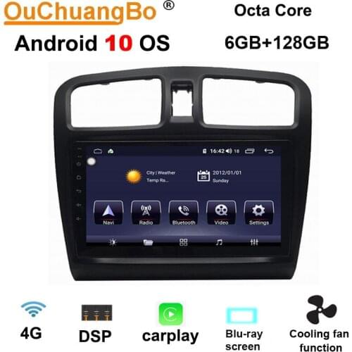 Ouchuangbo car gps recoder for Dongfeng XiaoKang DFSK glory 330 2017 support DSP 4+64 carplay 8 core split screen android 10