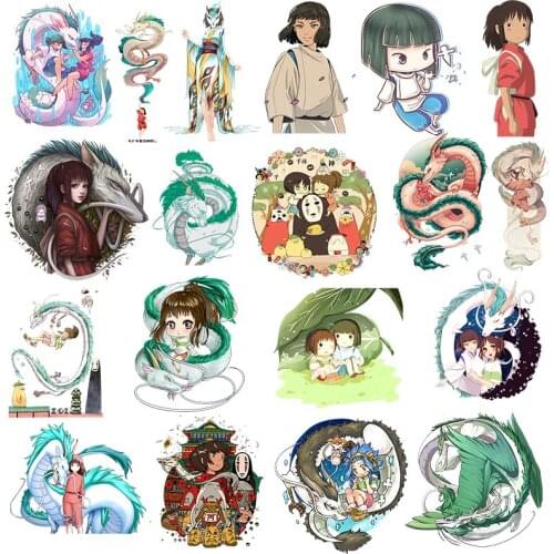 Stripes On Clothes Spirited Away Miyazaki Hayao Patch Iron On Patches Application Of One Ironing Printing For Clothing Applique