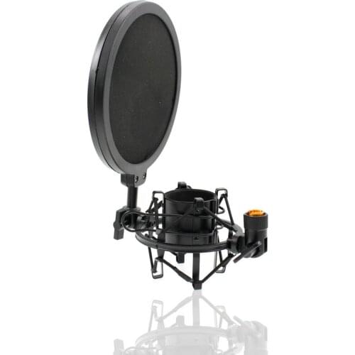 Professional Microphone Mic Shock Mount with Shield Articulating Head Telescoping Microphone Holder Stand Bracket BM 800 900