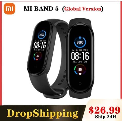 Xiaomi Mi Band 5 Smart Bracelet 1:1 large AMOLED Screen Heart Rate Fitness Traker Bluetooth 5.0 Sport Waterproof Xiaomi Miband 5