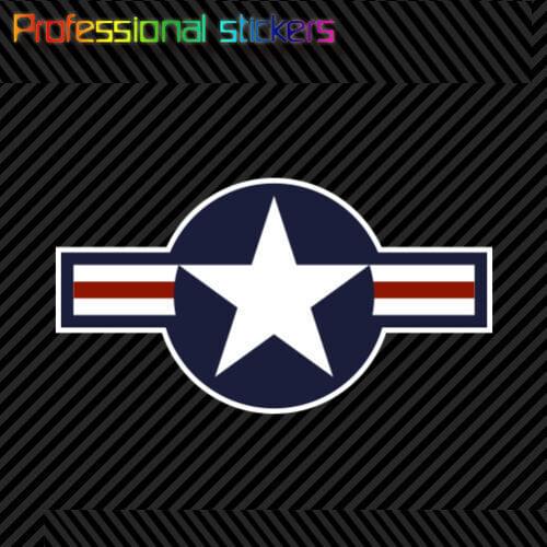 United States Air Force USAF Roundel Sticker Decal Self Adhesive Vinyl Military for Car, Laptops, Motorcycles, Office Supplies