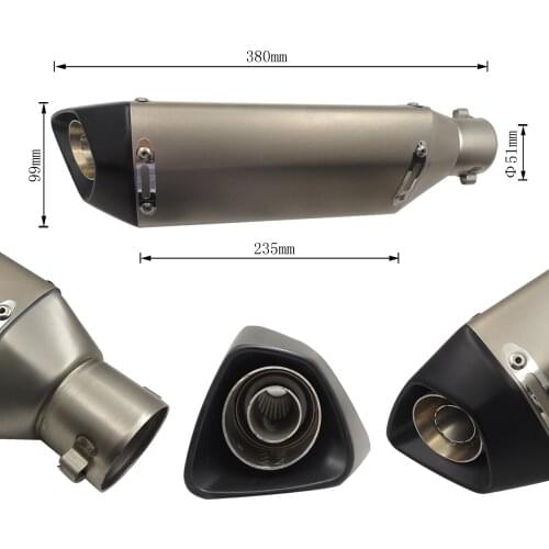 Universal AK Motorcycle Exhaust Pipe Muffler Silencer Escape With DB killer For 35-51mm CB400 GY6 nmax msx125 crf 230 gsr 600