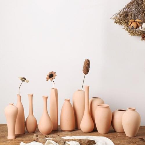 Vase Home Decoration Soild Color Room Decor Desktop Vase ваза горшок для цветов Flower DIY Vases For Decoration