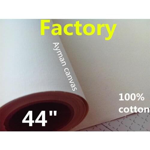 44"*18m waterproof inkjet 100% cotton canvas 380g