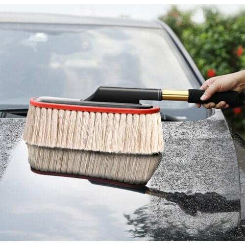 Cotton Wire Retractable Wax Mop Car Duster Wipe Car Mop Brush Car Dust Removal Car Wash Brush