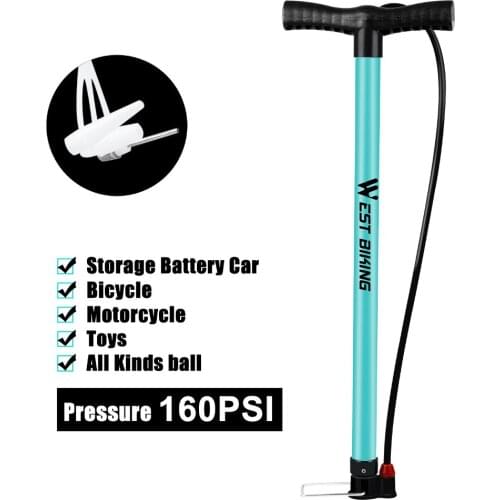 WEST BIKING Bicycle Air Pump Schrader Presta Steel Body MTB Road Bike Ball High Pressure Tire Inflator 120/160 PSI Cycling Pump