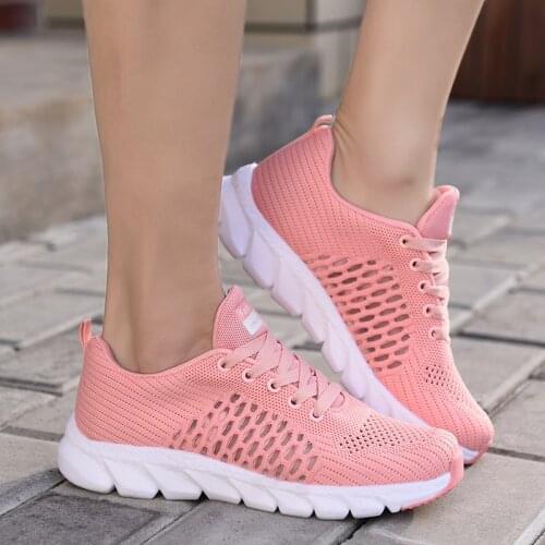 VTOTA Women Casual Shoes Fashion Walking Mesh Lace Up Platform Vulcanized Shoes Sneakers Mesh Tenis Feminino Footwear Trainers