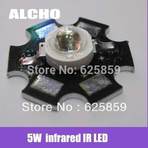 2pcs 5W Infrared IR 940NM High Power LED Light Emitter with 20mm Star Heatsink