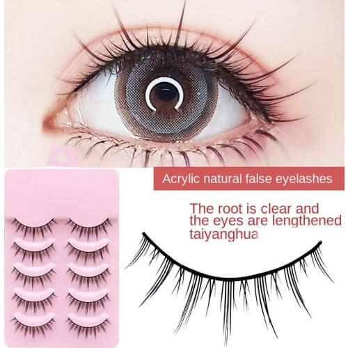 5Pairs lashes false eyelashes eye fake lash eyelash extension natural set wispy lashes supplies tools beauty cross individual