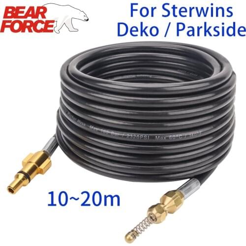 10-20m Pressure Washer Sewer Drain Water Cleaning Hose Pipe Cleaner Sewage Pipeline Cleaning for Sterwins Deko Parkside Oleo-Mac