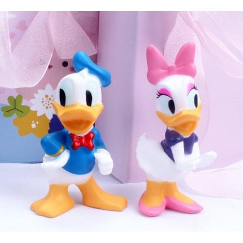 Anime Cartoon Disney Action Figure Donald Duck Daisy Doll Model Toys Collection Cake Decoration For Children Gift