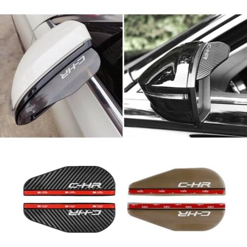 Car Side Rear View Mirror Rain Eyebrow Visor Rain Shield Shade Cover for Toyota CHR C-HR Accessories Car Styling