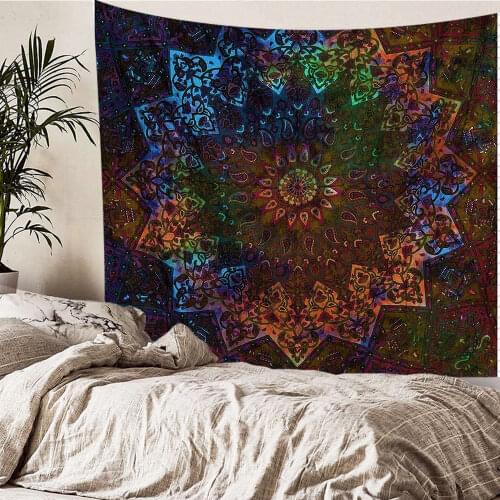 Simsant Mandala Bohemian Tapestry Indian Traditional Cotton Printed Tapestry Wall Backdrop for Bedroom Decor GT2TSILX029