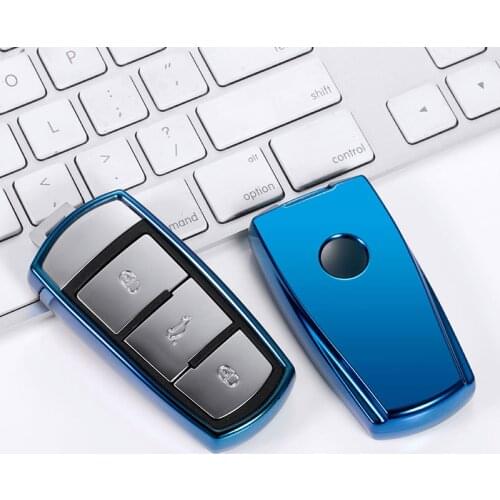 TPU Car Key Cover Case For Volkswagen VW CC Passat B6 B7 Passat 3C CC Maogotan R36B5B7L Auto Key Cover Car Styling Accessories