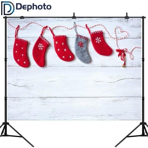 Dephoto Seamless Photo Background Classic Sock Plank Christmas Children Backdrop Photocall new design professional custom