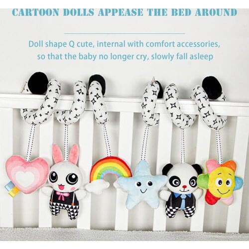 Baby Toys 0-12 Months Crib Mobile Bed Bell Rattles Color Recognition Educational Toy For Newborns Crib Spiral Stroller Toy