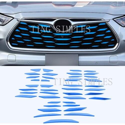 For Toyota HIGHLANDER 2020 2021 2022 stainless steel net all star paste special body flash patch decorative accessories