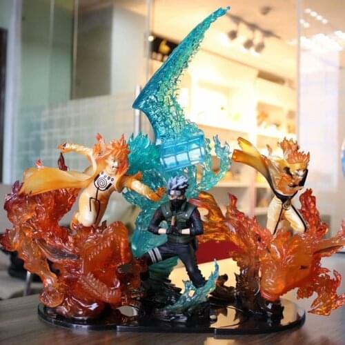 35cm Shippuden Figures Antistress Kakashi Namikaze Minato Zero Series PVC Action Anime Collection Figurine Model Fidget Toy