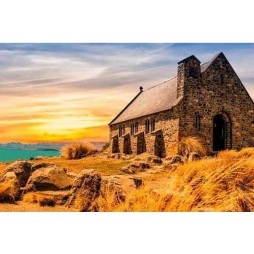 GLymg Full Drill 5D Diamond Painting Embroidery Ancient Church DIY Diamond Embroidery Handicrafts Kits Diamond Wall Arts Decor