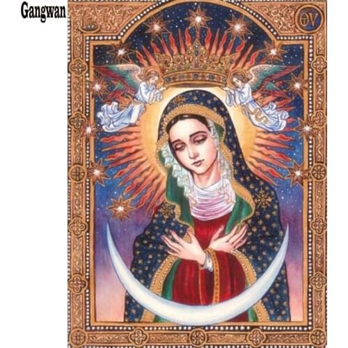 5D DIY diamond painting virgin mary full square/round diamond embroidery cross stitch rhinestone crystal mosaic diamond sticker