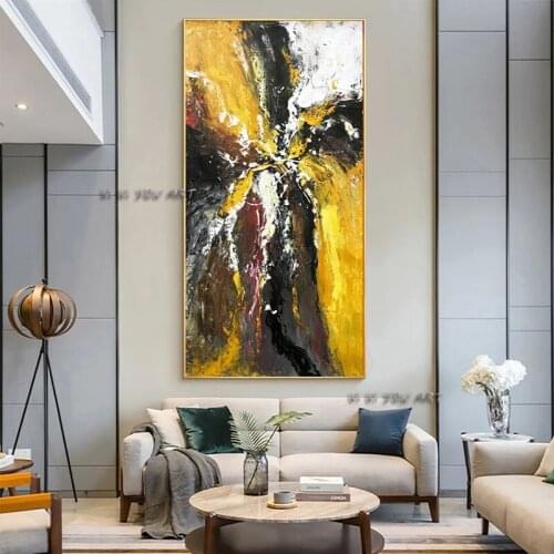 Paintings Large Salon Decoration On Canvas Handmade Abstract Wall Art Painting For Living Room Hand Painted