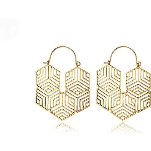 Classic Ancient Gold Color African Earrings Retro Metcl Alloy Jewelry Women Drop Dangle Earrings Ethnic Jewellery Brinco