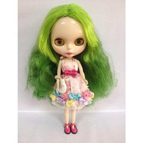 Free shipping Green gradient Hair Nude Doll, Factory doll ,big eye doll,Fashion doll Suitable For DIY Change BJD Toy For Girls