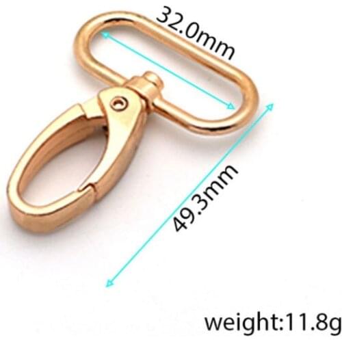 32mm Metal Bags Strap Buckles Lobster Clasp Collar Carabiner Snap Hook DIY KeyChain Bag Part Accessories