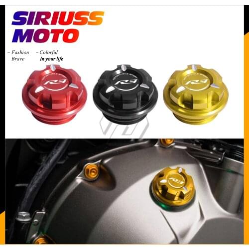 Motorcycle Engine Oil Cap Bolt Screw Filler Cover Case for Yamaha YZF-R3 R3 From 2015