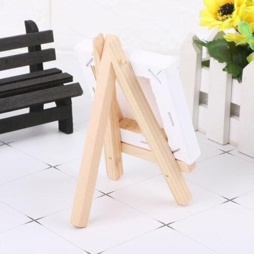 Natural Wood Mini Easel Frame Tripod Display Meeting Wedding Table Number Name Card Stand Display Holder Children Painting Craft