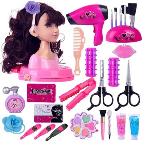 New Children Pretend Playset Doll Deluxe Styling Head Makeup Hairstyle Beauty Toy Gift For Girls Birthday