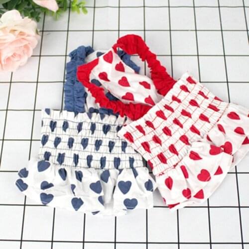 Dog Cat Pet Clothes Spring/Summer Season Thin Love Short Skirt Small Dog Puppies Teacup Dog Teddy