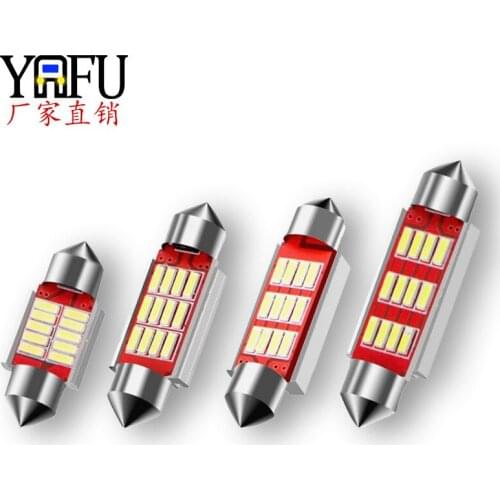 Wholesale price Auto LED double point lamp decoding CANbus 36mm 4014 12smd ceiling lamp license plate lamp