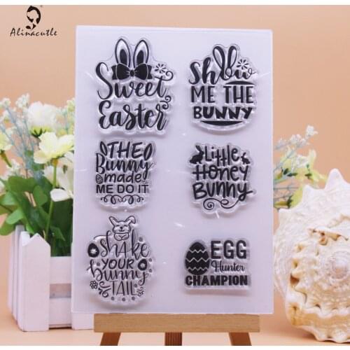 CLEAR STAMPS Sweet Easter DIY Scrapbook Handmade Card Album Paper Craft Rubber Transparent Silicon Stamp AlinaCraft
