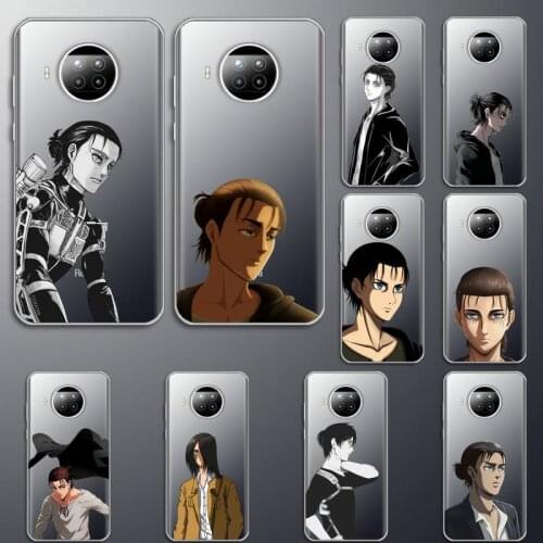 Eren Jaeger attack on titan Japan anime Phone Case Transparent for Xiaomi Redmi note 10 t 8 9 pro lite 11