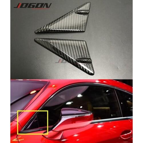 Real Carbon Fiber Front Window Triangle Cover Trim For Lexus RC200t RC300h RC300 RC350 RC F SPORT 2015-2020