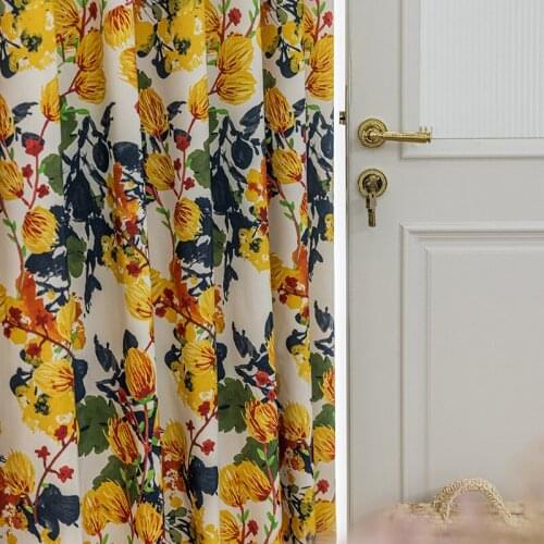 2021 New Modern and Simple Polyester-cotton Printing Blackout Window Curtains for Living Dining Room Bedroom