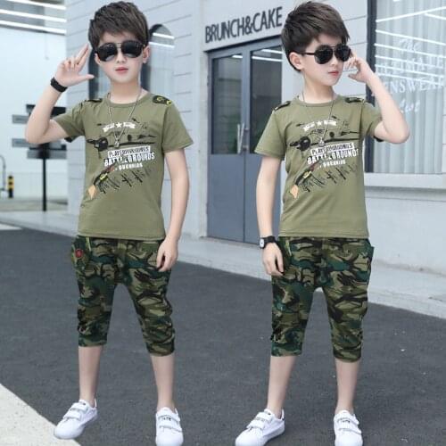Boys Clothing Set Children Clothing Sets Kids Clothes Boy Suits For Boys Clothes Summer Camouflage Kids Sport Tracksuit