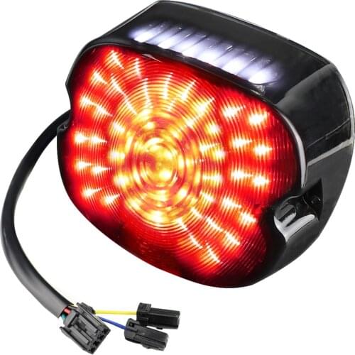 LED Tail Light Brake Turn Signal Rear Profile Motorcycle Compatible With For Chopper Sportster XL883L Touring Road Kind Plug