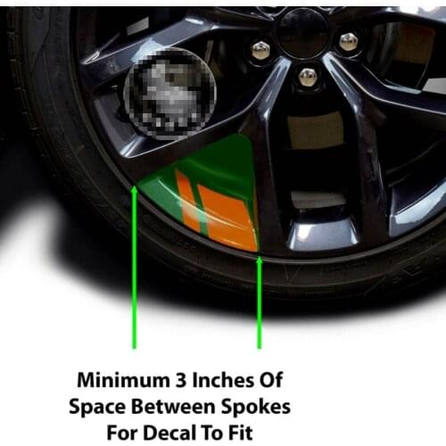 6Pcs/set Reflective Car Wheel Rim Vinyl Stickers Hash Mark Stripe Racing Wheel Hub Decals for Size 16" - 21"