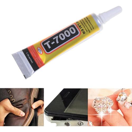 T-7000 Black Body Rubber Super Sealant Mobile Phone Touch Screen Repa Epoxy Resin 1pc T7000 Super Black 15ml Liquid Glue