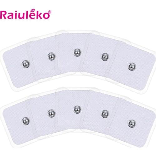 Tens snap electrodes pads conductive gel pad body acupuncture therapy massager therapeutic pulse stimulator electro sticker