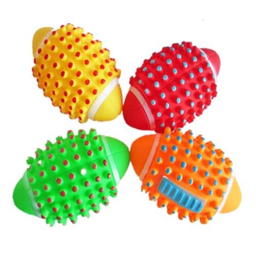 Funny Pets Dog Puppy Cat Ball Teeth Toy Chew Sound Dogs Play Fetching Squeak Toys Pet Supplies Chewing Molar Toy Fit For All Pet