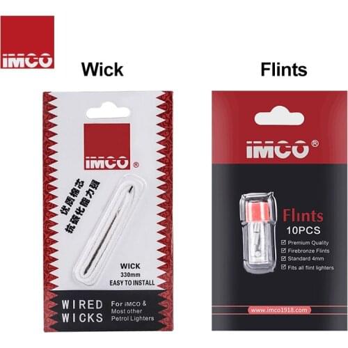 Lighters IMCO Flints and Wicks for The Cigarette Lighter Any Oil Petrol