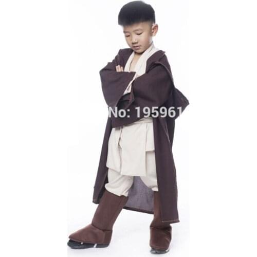 Robe Jedi Cosplay Children Hooded Cape Sith Cloak Classic Halloween Costumes Two Colors For Pick
