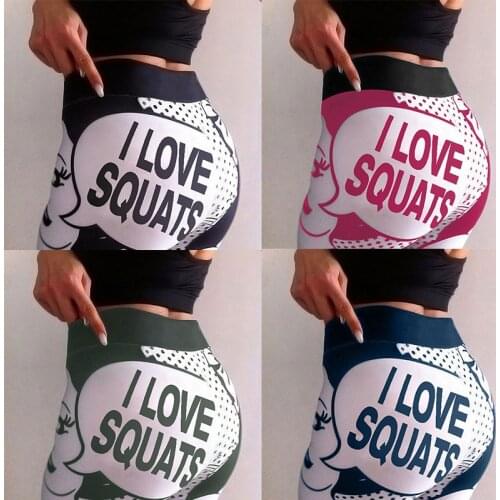"LOVE" Printed Cute High Waist Push Up Hip Yoga Pants for Women 2021 New Arrival Boxing Cycling Climbing Gym Workout Trousers